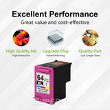 Compatible HP 64XL (HP N9J91AN) Ink Cartridge Tri-color