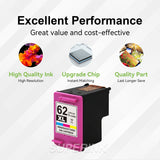 Compatible HP 62XL Tri-color Ink Cartridge (C2P07AN)