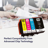 Compatible Epson 302XL / T302XL Inkjet Cartridge Combo High Yield BK/C/M/Y