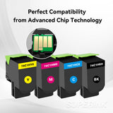 Compatible Lexmark 74C1H Toner Cartridge Combo BK/C/M/Y