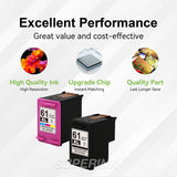 Compatible HP 61XL Ink Cartridge Combo High Yield