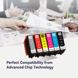 Compatible Epson T314XL Set Ink Cartridge BK/C/M/Y/GY/RD By Superink