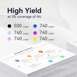 Compatible Epson T277XL Ink Cartridge 6pcs Set High Yield By Superink