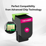 Compatible Lexmark 74C1HM0 Magenta Toner Cartridge