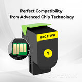 Compatible Lexmark 80C1HY0 CX410 / CX510 Yellow Toner