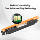 Compatible HP 126A / CE310A Black Toner Cartridge By Superink