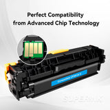 Compatible HP CF381A (312A) Cyan Toner Cartridge By Superink