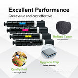 Compatible Canon GPR-58 Toner Cartridge Combo BK/C/M/Y