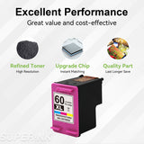 Compatible HP 60XL Tri-Color Ink Cartridge (CC644WC) By Superink