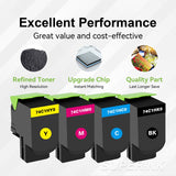 Compatible Lexmark 74C1H Toner Cartridge Combo BK/C/M/Y