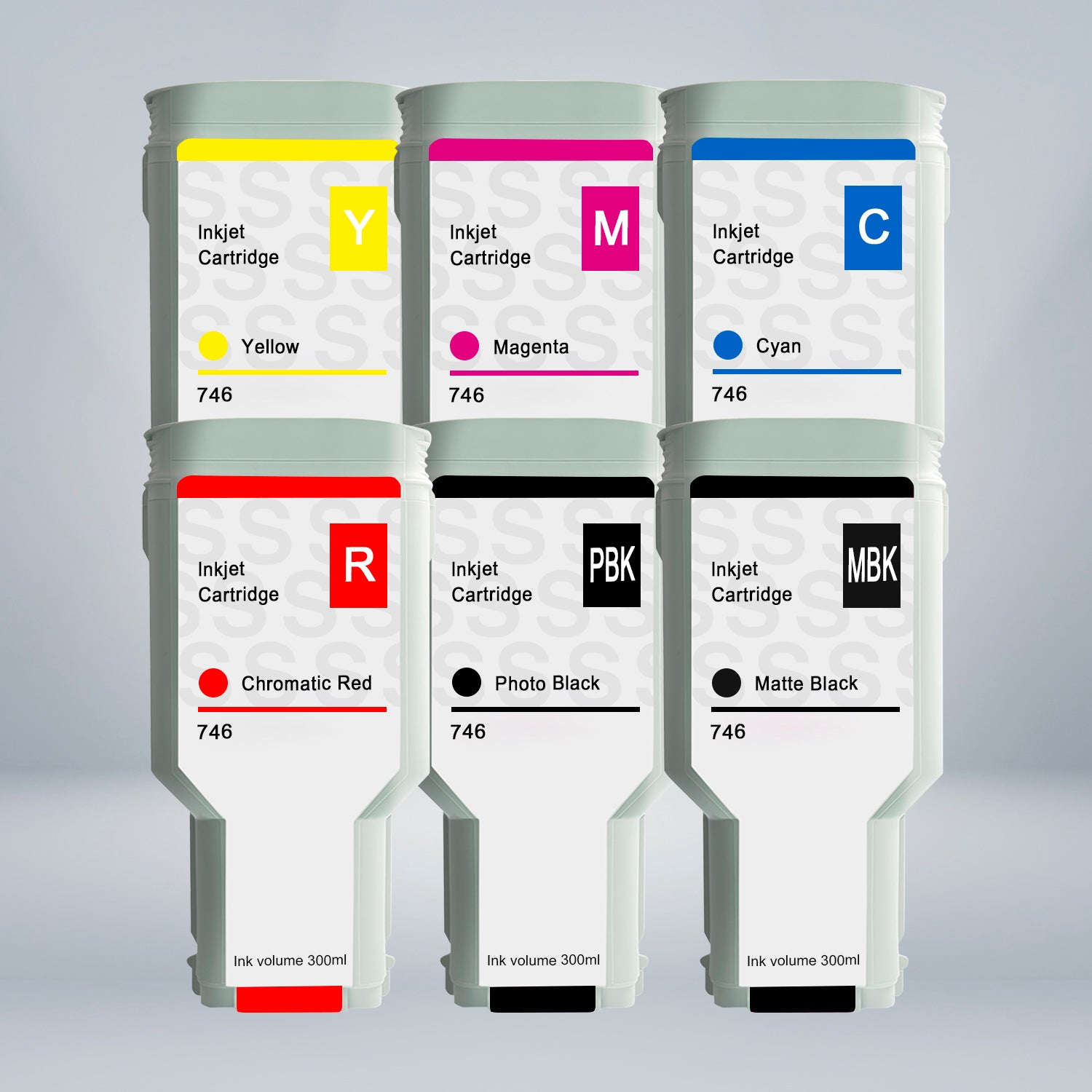 Compatible HP 746 300ML Ink Combo MBK/PBK/CR/C/M/Y – Shopinktoner