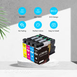 Compatible Brother LC501 LC501XL High Yield Ink Cartridge Combo BK/C/M/Y